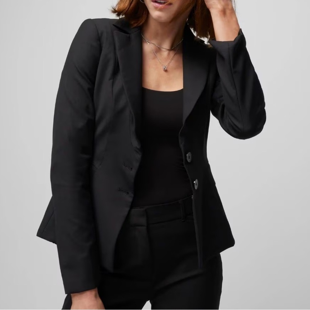 WHBM Black Blazer and Pants Set